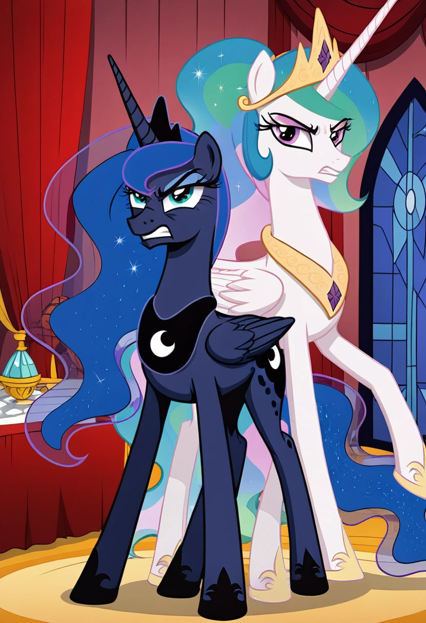 Pony . Black stocking Prince Luna angry kids celestia 