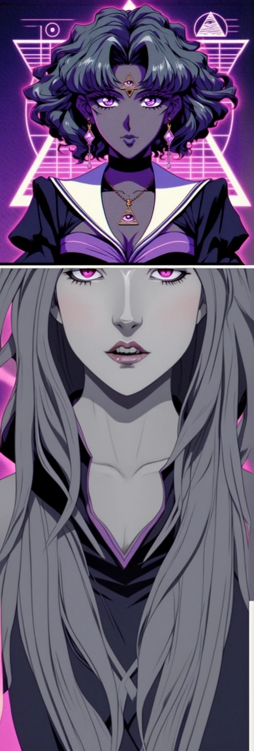 Grey demon princess in a anime