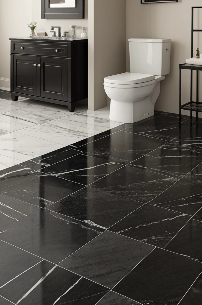 black marble floor