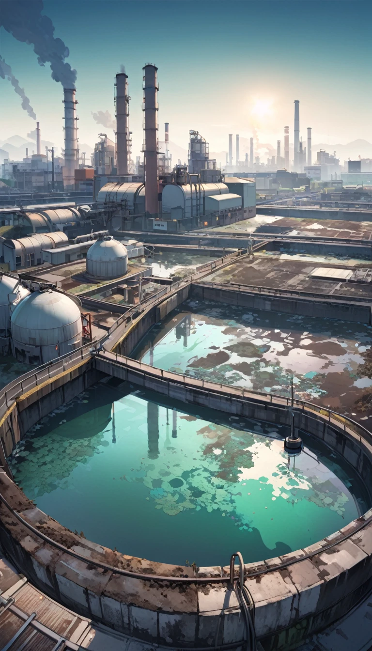 未来world, pollute的world, world, Sewage, pollute的天空颜色, industry, pollute, Big view