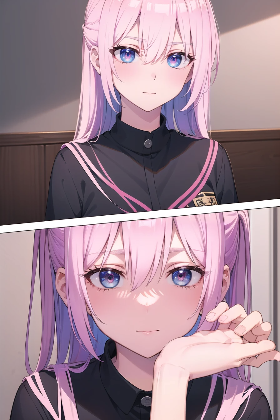 miyakoshikimori, miyako shikimori, long hair, blue eyes, hair between eyes, pink hair, school training uniforms, laying on the bed,
BREAK (masterpiece:1.2), best quality, high resolution, unity 8k wallpaper, (illustration:0.8), (beautiful detailed eyes:1.6), extremely detailed face, perfect lighting, extremely detailed CG, (perfect hands, perfect anatomy), Wearing a dog collar, Naughty tattoo on the belly