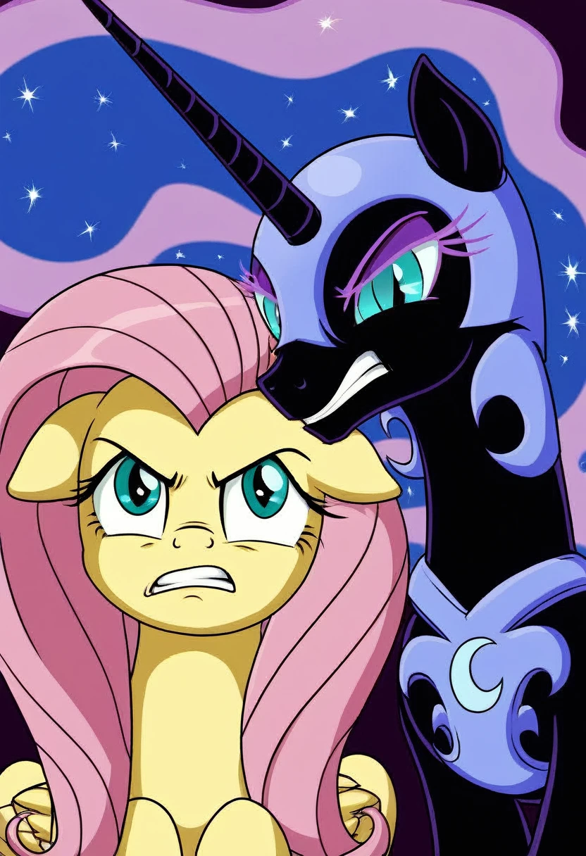 Pony nightmare moon angry fluttershy fighter 