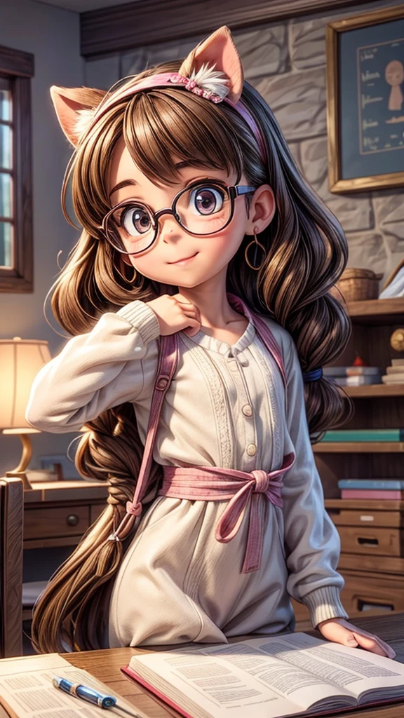 a cute pig wearing glasses, 1pig, beautiful detailed eyes, beautiful detailed nose, beautiful detailed mouth, beautiful detailed face, pig wearing round glasses, realistic, photorealistic, 8k, best quality, masterpiece, extremely detailed, ultra-detailed, intricate details, vivid colors, warm lighting, soft focus, cinematic, whimsical, adorable, cute, charming