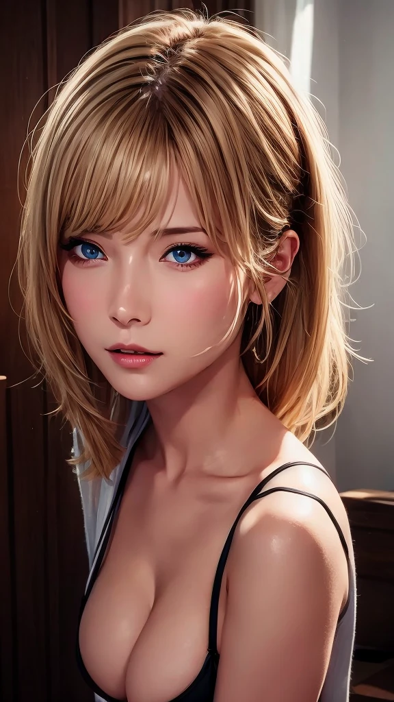 masterpiece,Realistic,Real, Elegant mature woman, Beautiful Eyes,Dark blue eyes, Hair ban, 8K resolution, Ultra-high-definition CG, Beautiful CG,Light from the front, (Bright light),Soft Light
