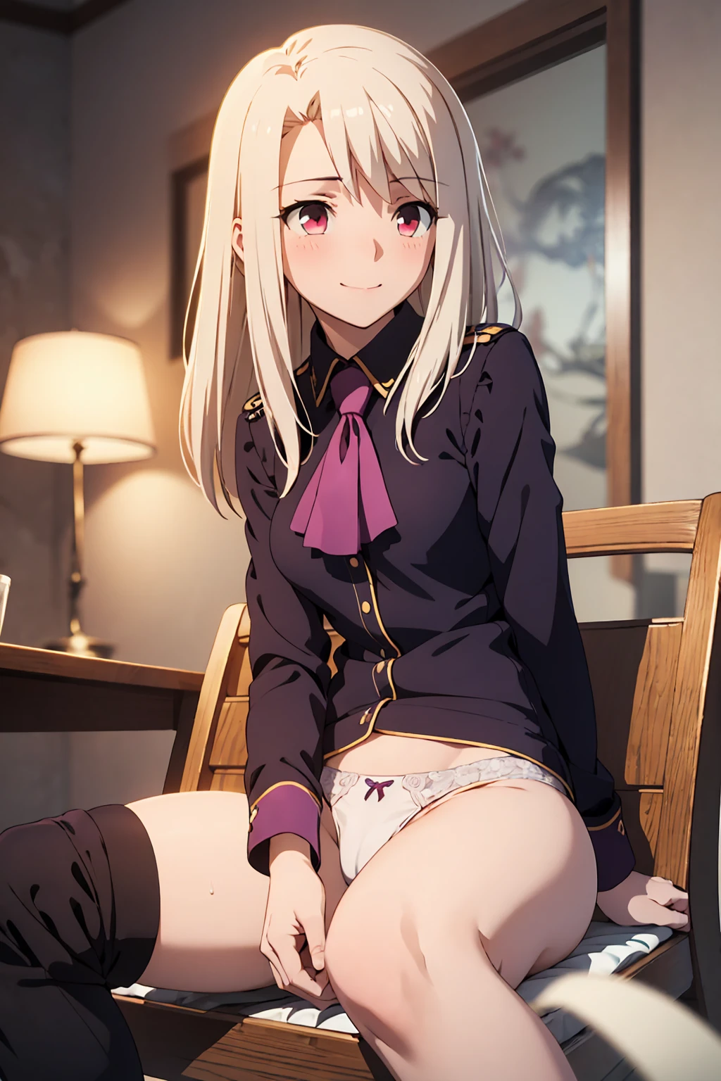 NSFW Highest quality, (masterpiece:1.2), Very detailed, destiny/Background of stay, indoor, Illyasviel von Einzbern, etc., One girl, alone, Sitting, Looking at the audience, Mouth closed, smile, Long Hair, Gray Hair, Red eyes, Purple Shirt, Ascot, White skirt, cute white panties　Spread your legs　blush　Completely naked　topless　masterpiece, Highest quality, 1girl, (nsfw:1.0), Spread your legs, seat, Elevate your legs, nude, (Pussy Focus:1.0) Sweat, Shiny skin, Heavy breathing, ( Sex, sexual intercourse, Insert, Hetero, Motion Lines, Motion Blur, Talking Spirit:1.1),超blush　, Spread your legs, seat, Elevate your legs, nude, (Pussy Focus:1.0) Sweat, Shiny skin, Heavy breathing, ( Sex, sexual intercourse, Insert, Hetero, Motion Lines, Motion Blur, Talking Spirit:1.1),超blush