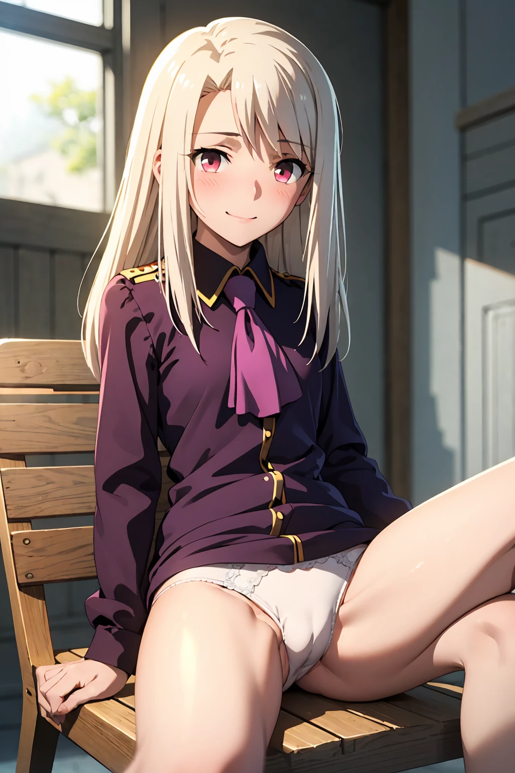NSFW Highest quality, (masterpiece:1.2), Very detailed, destiny/Background of stay, indoor, Illyasviel von Einzbern, etc., One girl, alone, Sitting, Looking at the audience, Mouth closed, smile, Long Hair, Gray Hair, Red eyes, Purple Shirt, Ascot, White skirt, cute white panties Spread your legs blush Completely naked topless masterpiece, Highest quality, 1girl, (nsfw:1.0), Spread your legs, seat, Elevate your legs, nude, (Pussy Focus:1.0) Sweat, Shiny skin, Heavy breathing, ( Sex, sexual intercourse, Insert, Hetero, Motion Lines, Motion Blur, Talking Spirit:1.1),超blush , Spread your legs, seat, Elevate your legs, nude, (Pussy Focus:1.0) Sweat, Shiny skin, Heavy breathing, ( Sex, sexual intercourse, Insert, Hetero, Motion Lines, Motion Blur, Talking Spirit:1.1),超blush