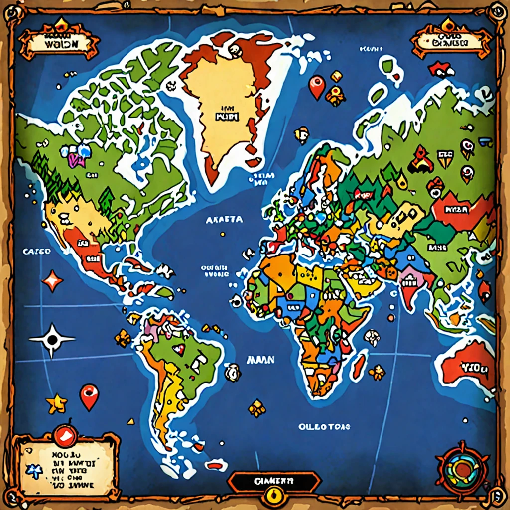 World video game map screen