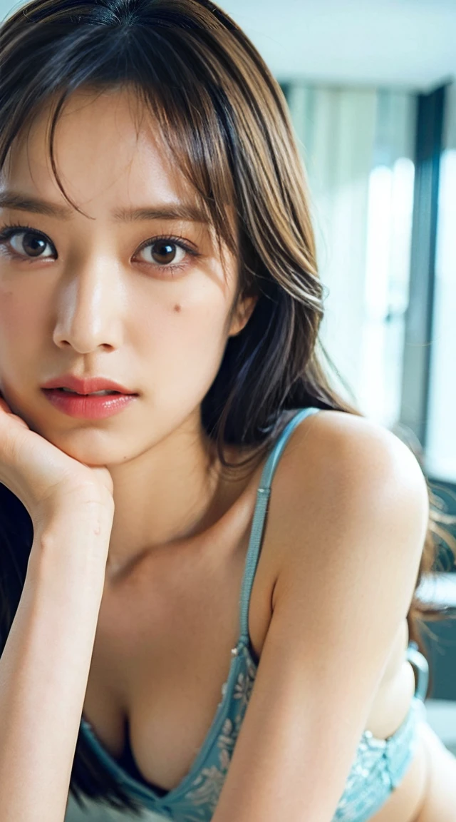 (Small Tits), (18-year-old), (very small head), dawn, sunlight, (Perfect body:1.1), (8K), (Very delicate and beautiful), (Highest quality:1.0), (Realistic), Realistic Shadows, (High resolution:1.0), Detailed skin, Very detailed, the body is slim, (Beautiful Hair, Real Hair, Thinning hair), blush, Realistic, Realistic Face, Realistic eyes, Small eyes, smile, (eyeliner), (mascara), (eye shadow), whole body、Open leg pose、Nipples、naked、Thick pubic hair、Layered Hairstyles、