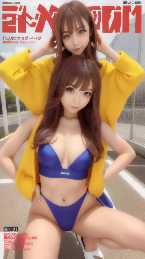 Super sexy and fiercely cute girl、Super big、sexual excitement、(((夏の magazine cover)))