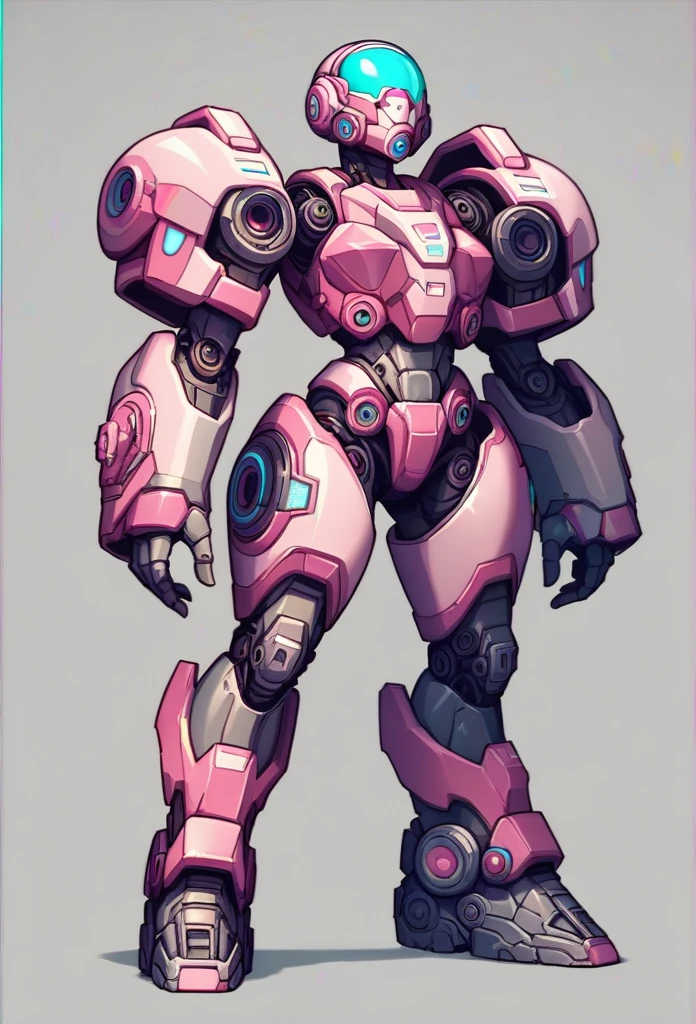 ((Artistic)), ((Complex details)), ((perfect line)), ((Canvases))OC: 1woman: Female_jaeger_robot, Futuristic Armor, Futuristic helmet/mask/mask, Colors "Vibrant black","Vibrant pink","Pink colour decoration", Futuristic, polished,Super_Soldier_Futuristic_Space_Mecha_woman,Standing, Gray background , White outline, Attractive, Muscular, Perfect, Futuristic, Faceless, armored, ((Dynamic trace)), Front photo, ((Handmade tracing)),Whole body, Metallic boots, Futuristic, Attractive, Sensual