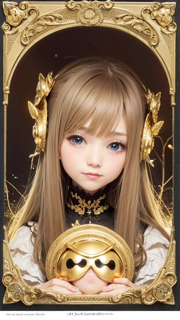 Fairy Got Mother、(1 person)、front、gold、Face close-up