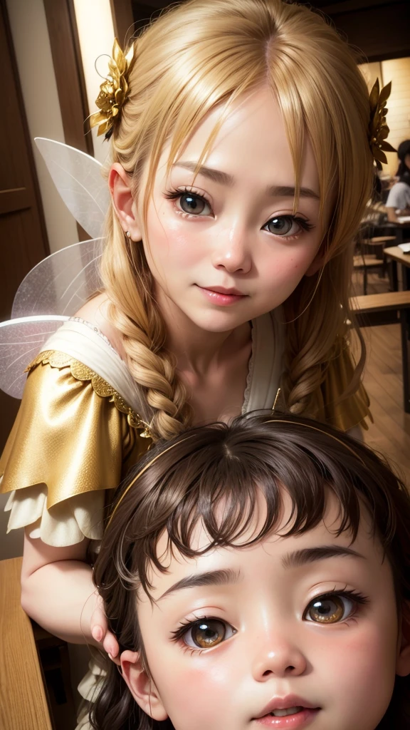 Fairy Got Mother、(1 person)、front、gold、Face close-up