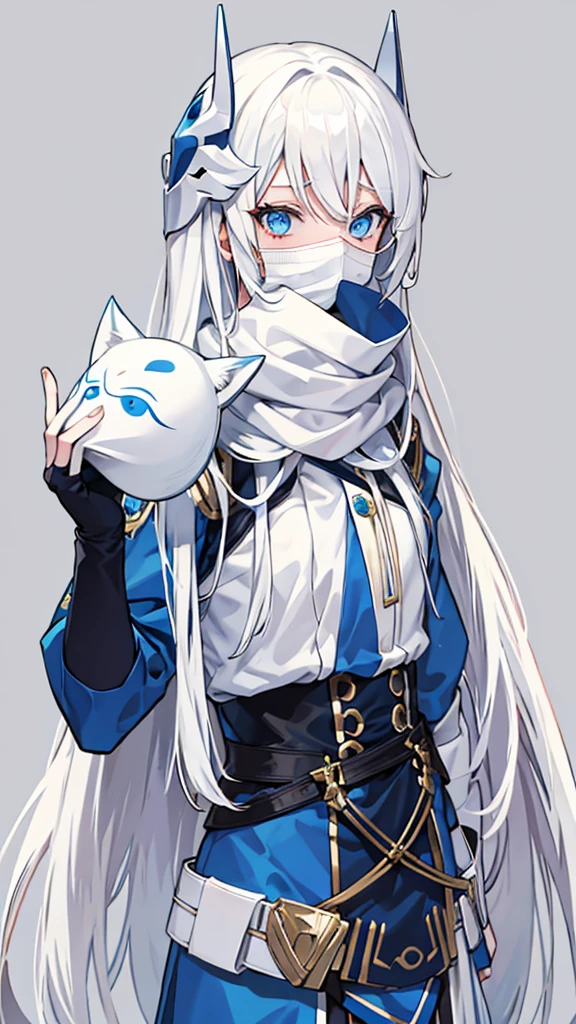 An anime girl with long white hair and blue eyes pulled off a white, patternless mask covering her face., Girls' frontline style, Plow collection style, from Girls' frontline, Anime style with clean details., great details. Girls' frontline, Clean, detailed anime art., detailed anime characters art, Anime style illustrations, Anime style characters, anime style, anime characters, Girls' frontline, modern anime style, Girls' frontline cg