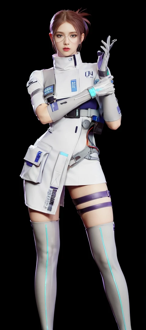 best quality,masterpiece,Very detailed,high resolution,4K,ultra high resolution,Detailed shadows,ultra Practical,Practical,Dramatic Lighting,1 girl,Solitary,Delicate face,Practical eyes,Practical skin,White Dress,Purple Hair,Dynamic poses, White lace dress