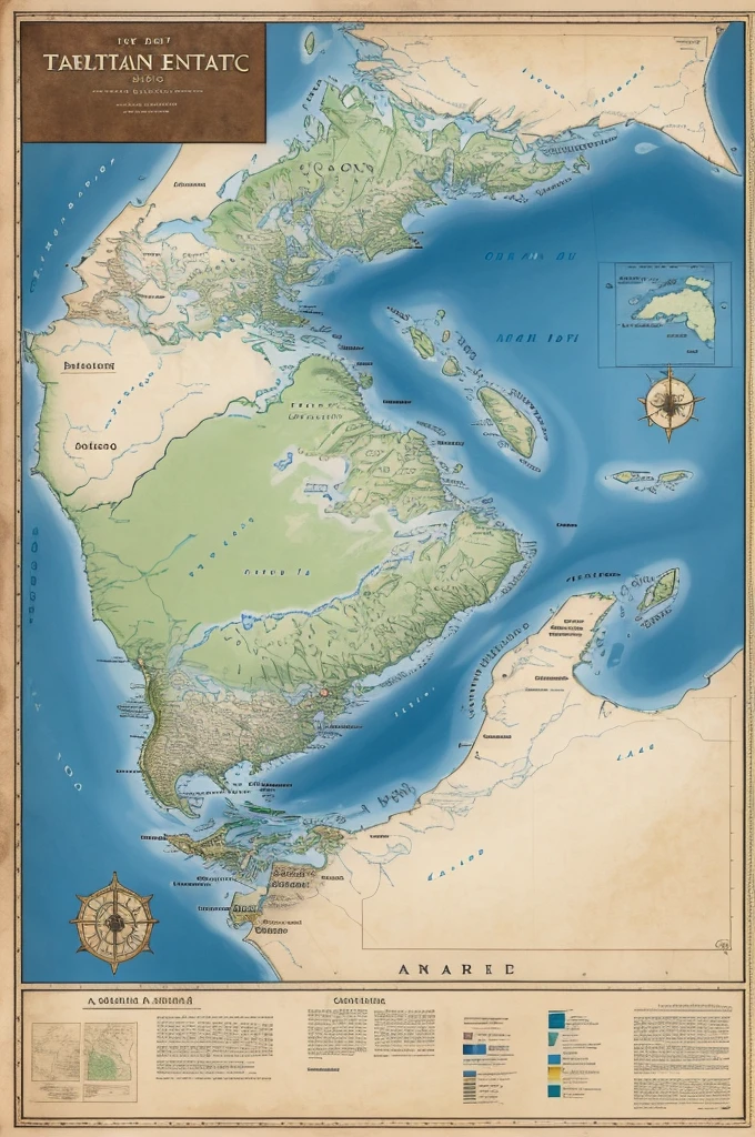 Map of a large fictional continent