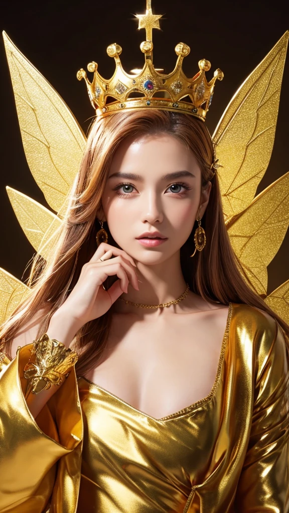 Fairy God、gold、crown
