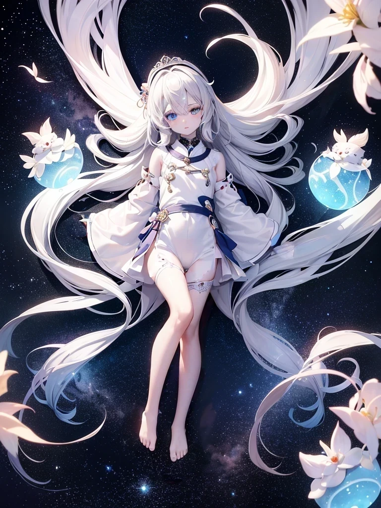 Cold white skin,White jade skin,Sky blue eyes