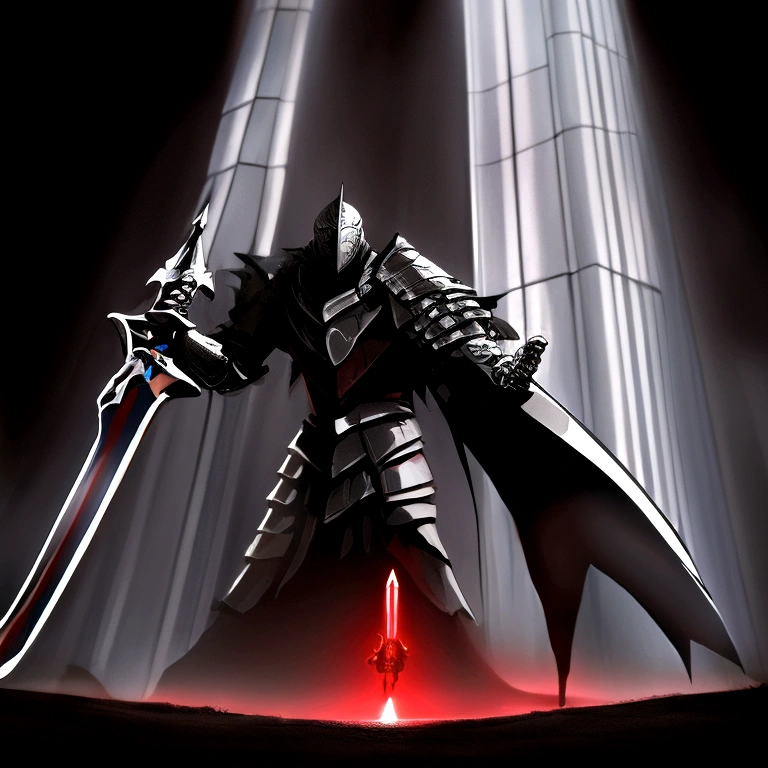  knight holding a giant sword, Attack with a giant sword