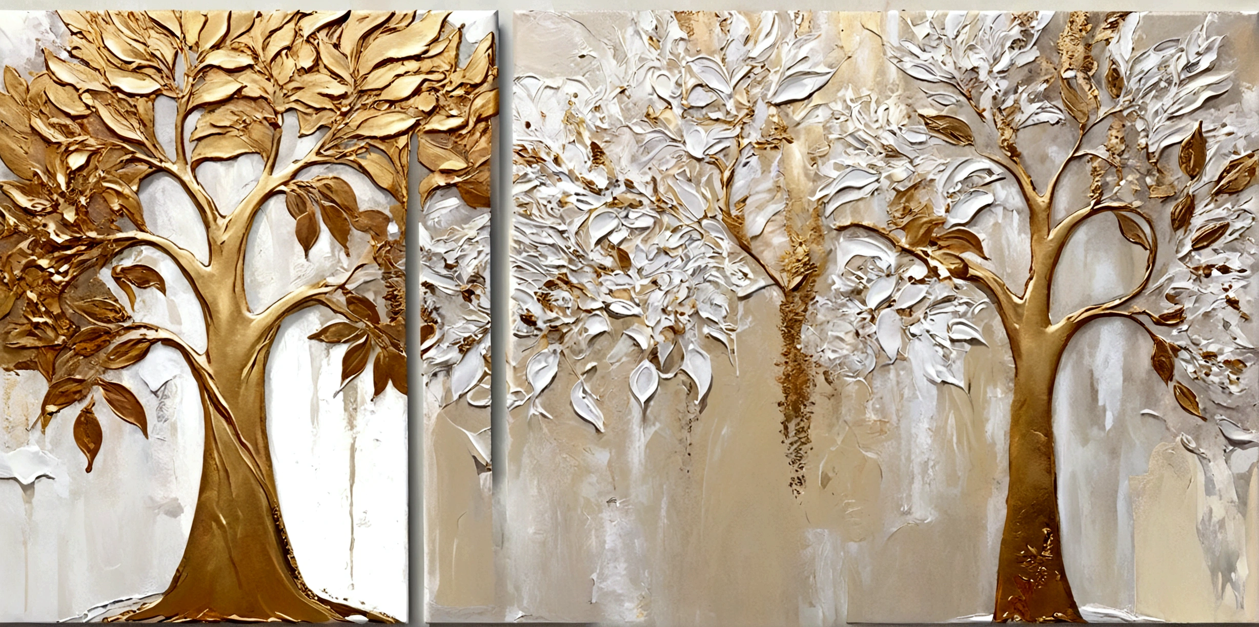 Gilded,gold,money tree,vanilla,bright,White background,vanilla,cream,whiskey,Abstract Art,emotion,emotion,Thick textured paint,