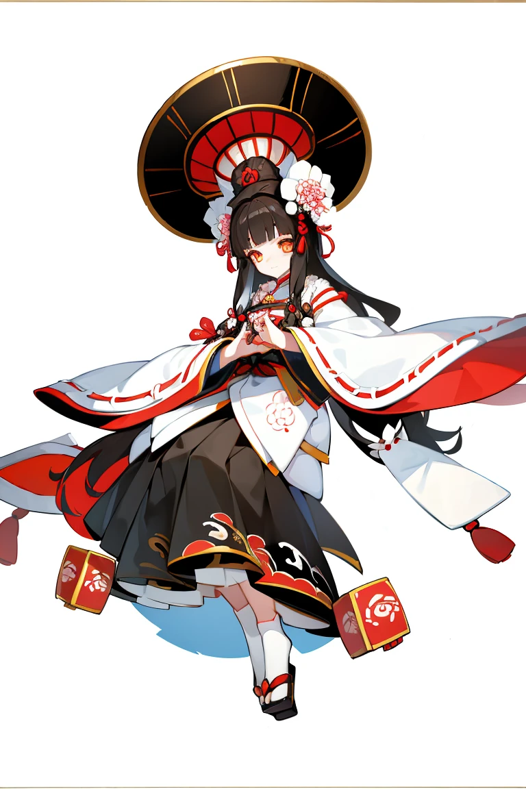 (1. Female), solo, solo, Full-body portrait, 短めのChina服, Gothic Lolita Girl, China , White background, The Detailed Art of the Onmyoji, Traditional Chinese art style, beautiful painting style, The Style, masterpiece, Top Quality, Highest quality, Ultra-high resolution