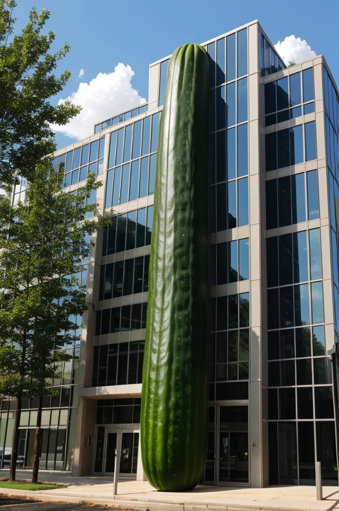 Make a cucumber inspired building 