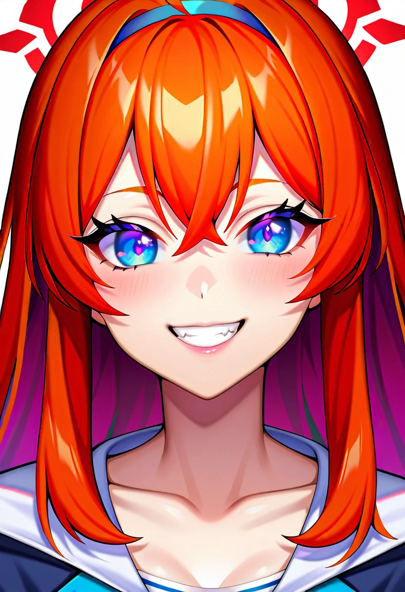 Highest quality, masterpiece, High resolution, alone, (Connection_Blue Archive:1.10), smile, Happy, Close one eye, Portraiture, View your viewers, 32