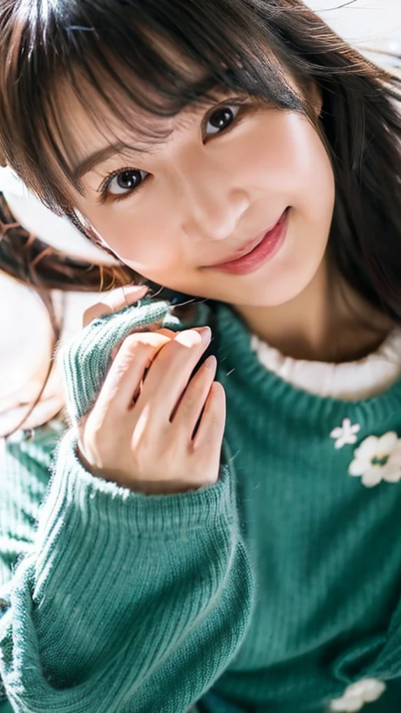ulzzang -6500-v1.1, (Raw photo:1.2), (Photorealsitic), a beautiful detailed girl, (Real: 1.4), extremely detailed eye and face, beatiful detailed eyes, Very beautiful night illumination:1.5, (( women winter fashion:1.3, Ultra-realistic pantyhose:1.2))、selfee、Instagram、game_nffsw, huge filesize, hight resolution, ighly detailed, top-quality, [​masterpiece:1.6], illustratio, ighly detailed, nffsw, finely detail, top-quality, 8k wallpaper, Cinematographic lighting, 1girl in, 17 age, perfect body type, cute droopy eyes beautiful big eyes、Pieckfinger, ((masutepiece)), Best Quality, 1girl in, eye shadow,  Portrait, ((FULL BODYSHOT:1.4))、(Very affectionate smile:1.2)、realistic skin textures、shinny skin、Exposed thighs!!!