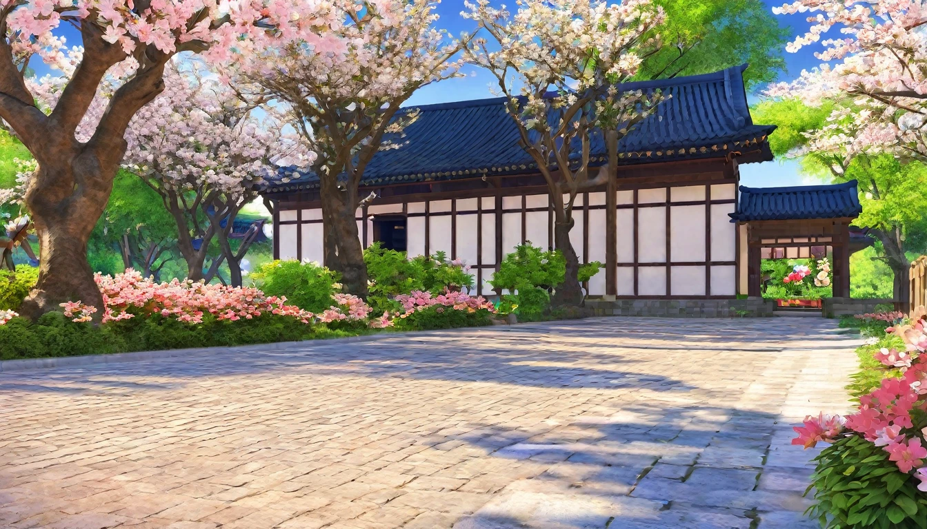 Background detail scene:
City Type:
Castle is a cherry tree々Surrounded by、Beautiful petals dancing in the wind。Colorful flowers bloom all around the castle.、It creates an elegant atmosphere。
Castle town is a small house々Lined up、Flowers in the garden and along the road々is in full bloom、Feel the coming of spring。
weather:
In spring sunny weather、The blue sky is spreading。Cherry blossoms in full bloom swaying in the wind、The petals fluttering down are beautiful.。
The bright sunlight of the day envelopes the entire town.、Painting colorful landscapes。