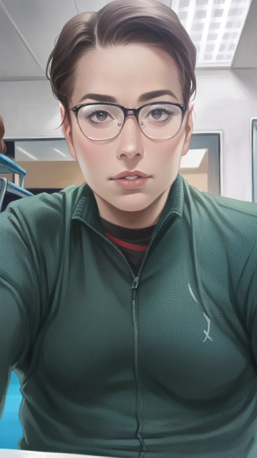 a beautiful young woman with long flowing brown hair, wearing a chelsea football club jersey, outdoor portrait with natural lighting, realistic, highly detailed, photorealistic, 8k, best quality, detailed facial features, detailed eyes, detailed lips, beautiful skin, dynamic pose, natural expression