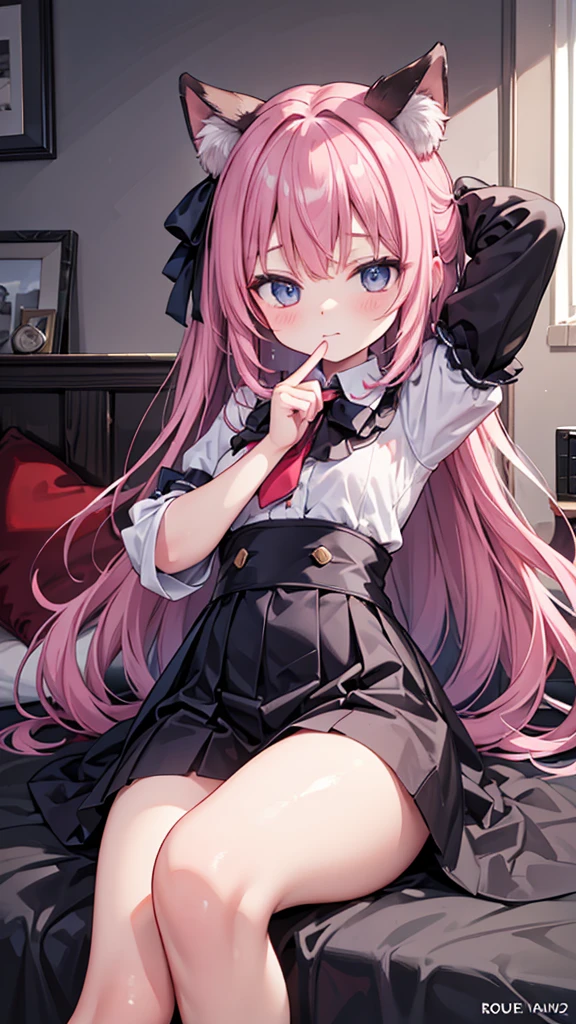 absurd, absolute resolution, incredibly absurd, super high quality, super detailed, official art, unity 8k wall, masterpiece
BREAK
One , innocent, little devil, small and young toddler, blush