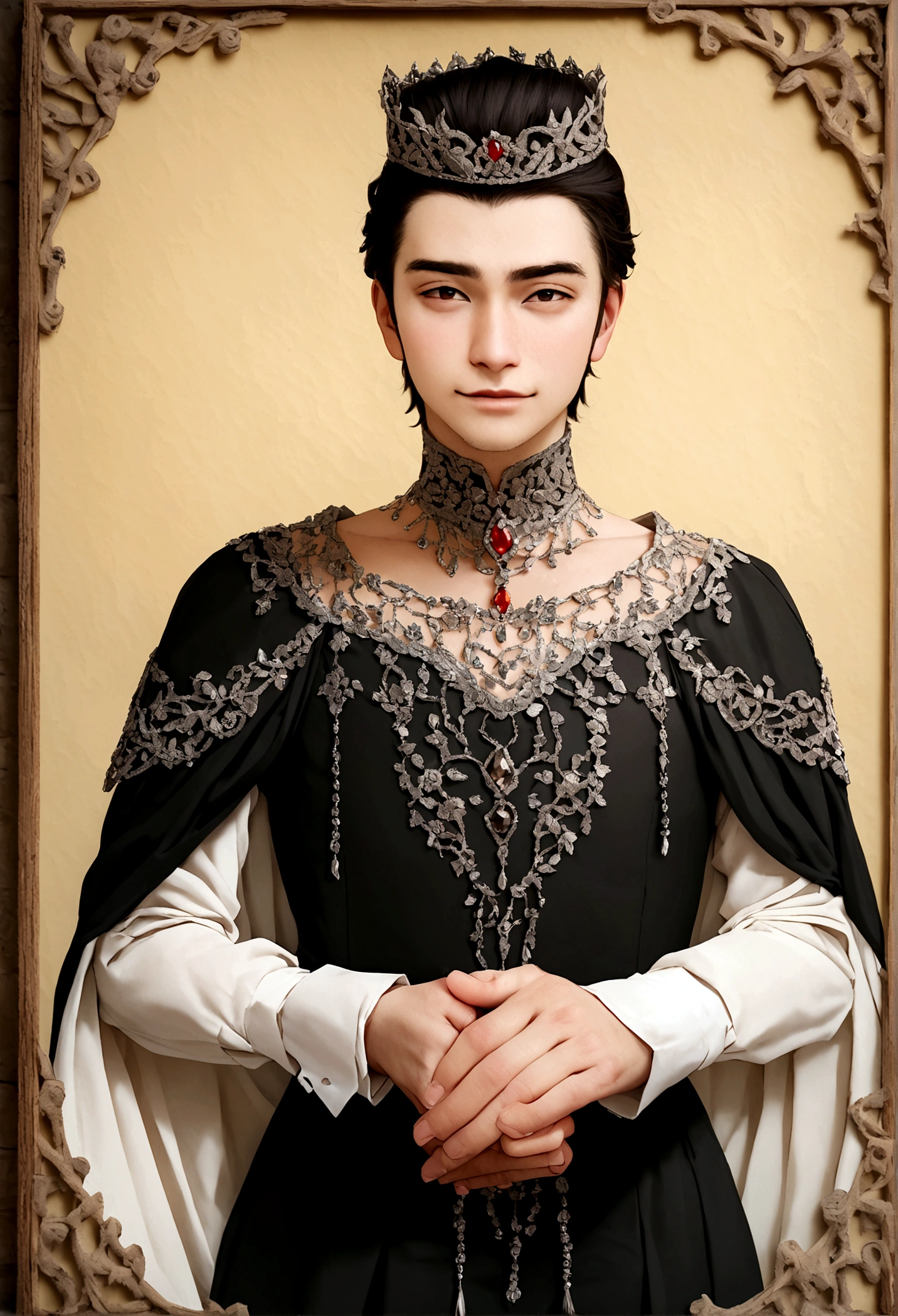 Genrat image I want a photo of a guy with his waring a Kuth dress and like porliment members