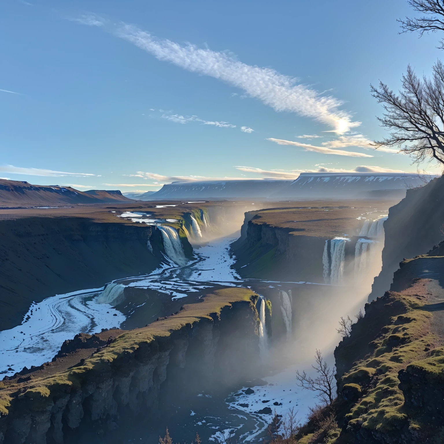 A road viewed from the perspective of Arav,Waterfall in the background, iceland photography, Shot with iPhone 1 3 Pro max, Shot with iPhone 1 3 Pro, Shot with iPhone 14 Pro, Shot with iPhone 1 3 Pro, Waterfall in the background, Waterfall in the distance, Waterfall in the distance, Shot with iPhone, Lavs flowing through the land