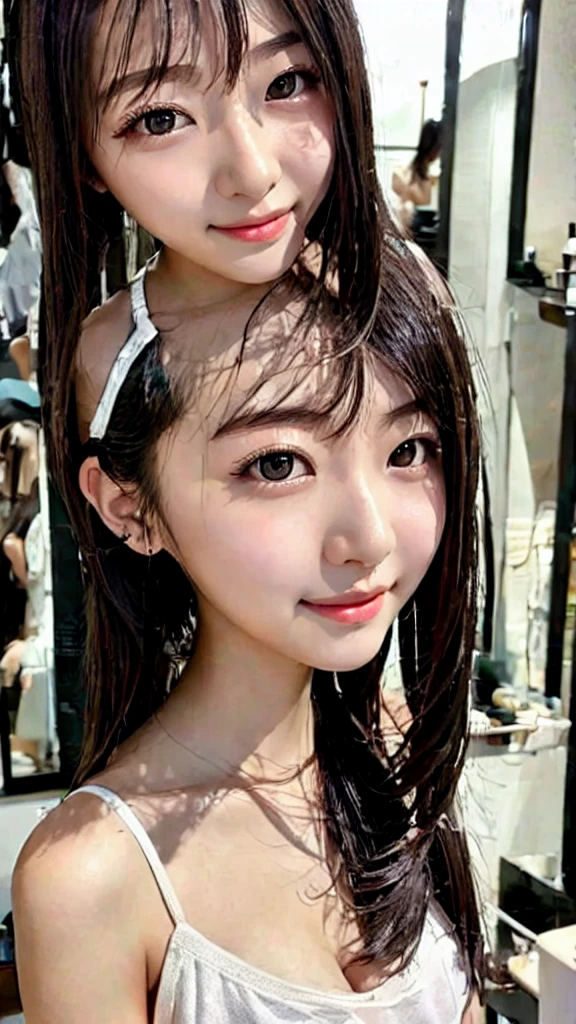 cute beautiful girl, 17 years old, her hair is a hime model, her skin is pure white, her breasts are round and firm, wearing a nightgown, her body is sexy, in the room, RAW, 8K, 12K, perfect masterpiece, lighting, realistic,