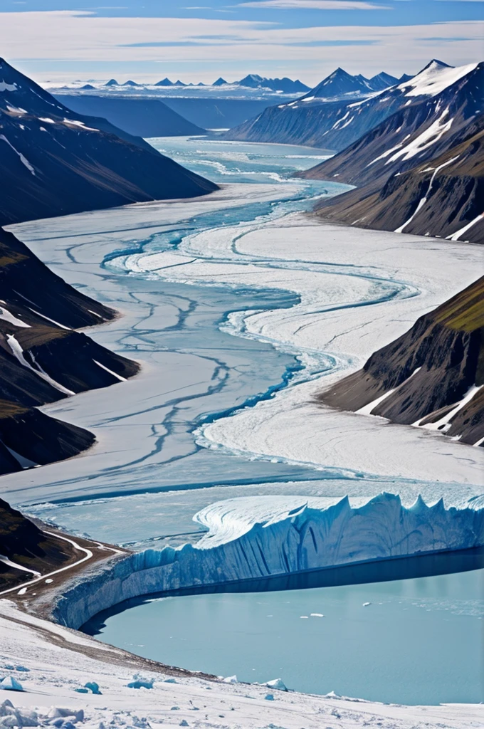 Huge glacier in the arctic 