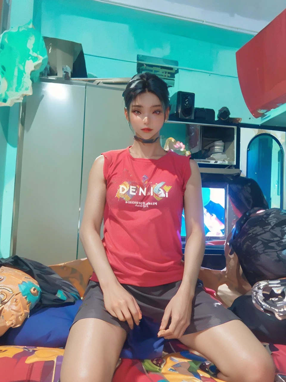 ((Best quality)), ((masterpiece)), (detailed:1.4), 3D, an image of a beautiful cyberpunk female,HDR (High Dynamic Range),Ray Tracing,NVIDIA RTX,Super-Resolution,Unreal 5,Subsurface scattering,PBR Texturing,Post-processing,Anisotropic Filtering,Depth-of-field,Maximum clarity and sharpness,Multi-layered textures,Albedo and Specular maps,Surface shading,Accurate simulation of light-material interaction,Perfect proportions,Octane Render,Two-tone lighting,Wide aperture,Low ISO,White balance,Rule of thirds,8K RAW,