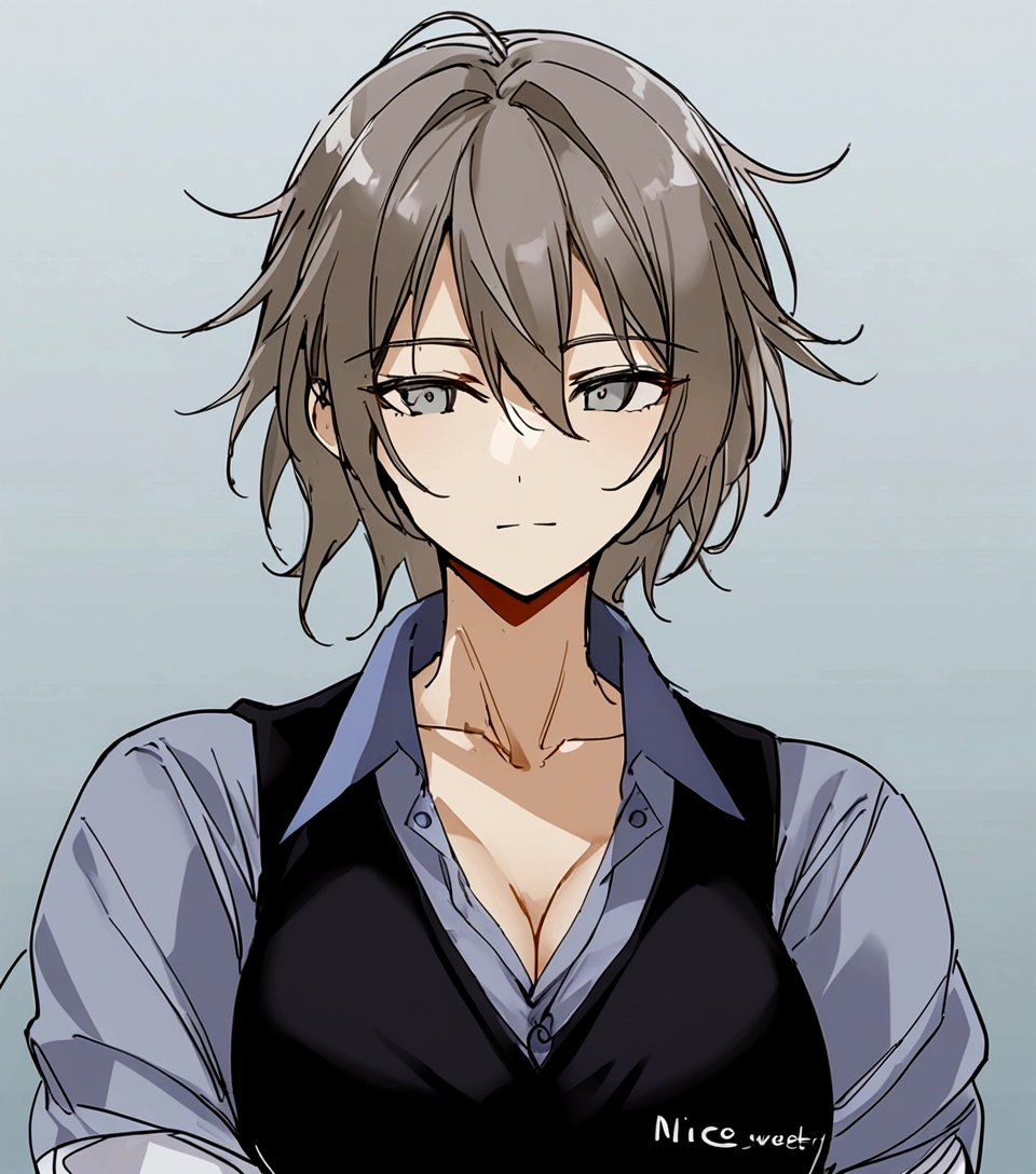 1 person、woman、Adult、sexy、nice、Very large breasts、Expressionless、shirt