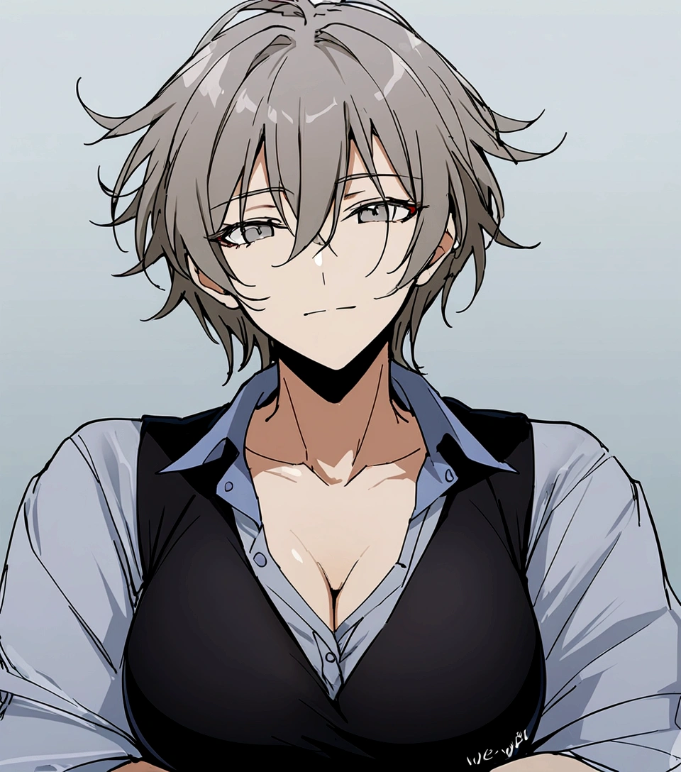 1 person、woman、Adult、sexy、nice、Very large breasts、Expressionless、shirt