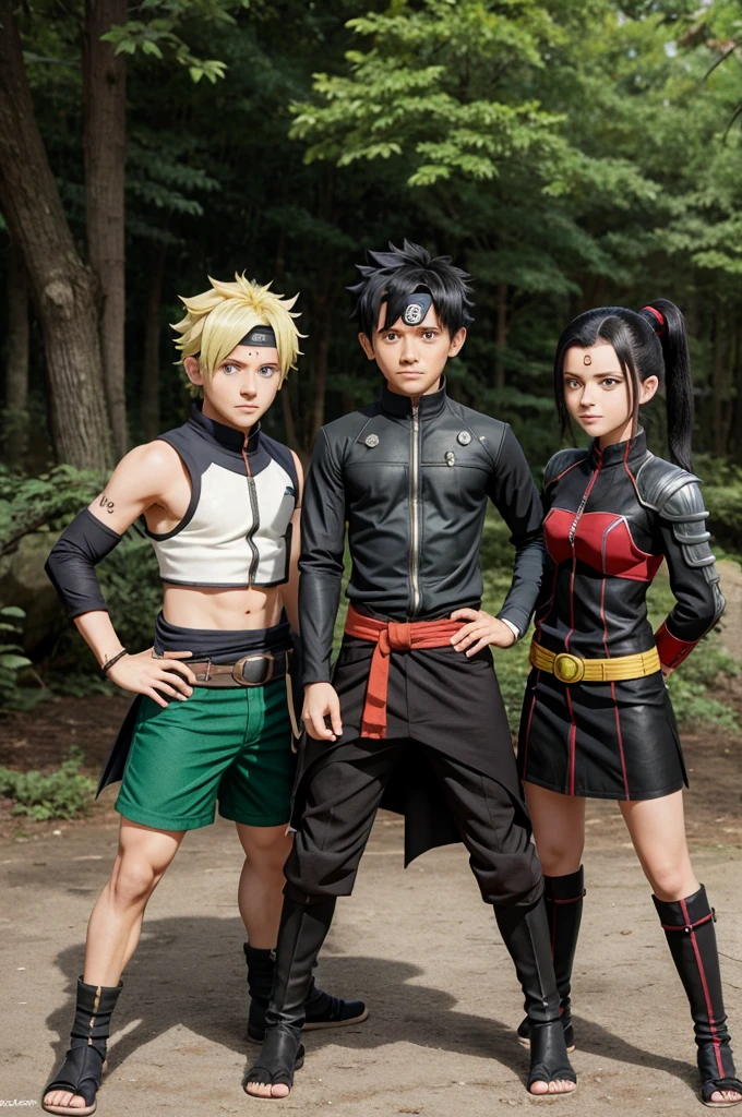Make boruto, deku and asta standing against each other