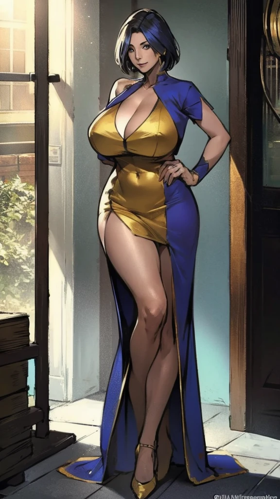 Mature female, knight costume, full body image