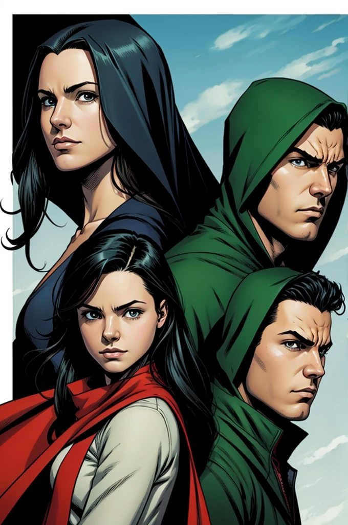 Retrato de Rachel Roth y Damian Wayne 