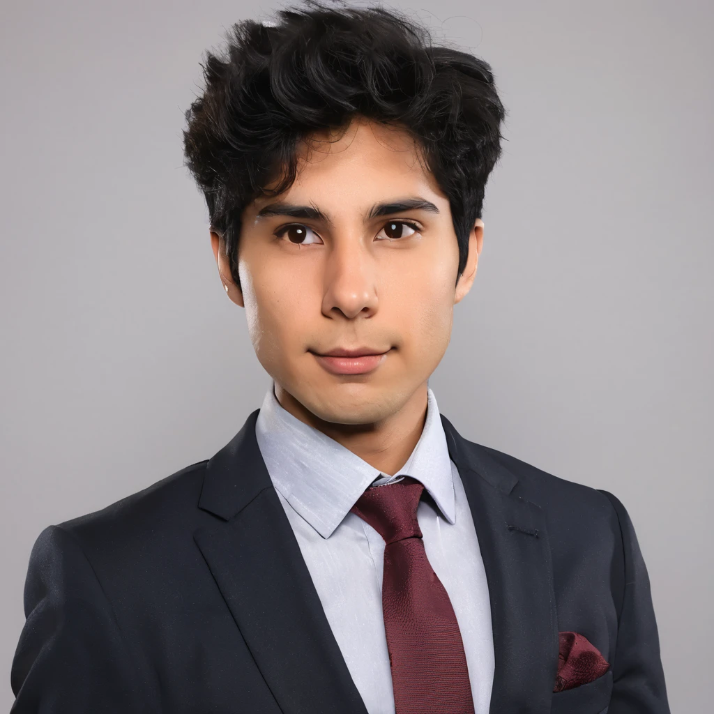 luisxl man, tailored suit, tie, 16K resolution, studio portrait, neutral background, confident pose. 