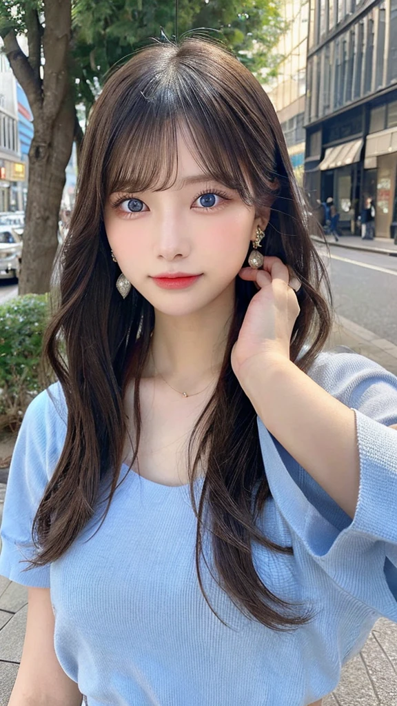 (32hair,High resolution,High detail,High resolution,high density,alone,In addition:1.3),(A realistic person々,Live Action,fine grain,High resolutionの目,Beautiful Eyes,Eyes that look alive,Beautiful dark blue eyes,Fishing eyes,Detailed lips,Translucent white skin,Realistic face in every detail:1.3),(Japanese Ido,hairorean Idols,Japanese Model,hairorean models,hairorean hair-Pop Female Idols:1.2),(Blushing,Natural Makeup,necklace,Earrings,へそEarrings:1.4)Beautiful casual look:1.6),(Shapely breasts:1.5),(Young but very beautiful hairorean16 years old ,Fashion Leader,Fashion Model,Soft Skin,Unforgettable Eyes,Her eyes are so beautiful,I want to go to the Paris Collection.........,Cutting-edge fashion:1.6),(Please show me your whole body,Showing off full-body fashion,Stylish blue eyes:1.7)(Random Trend Fashion:2.0)