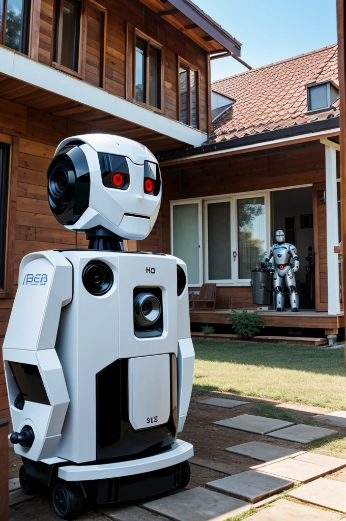 A house with robots doing chores