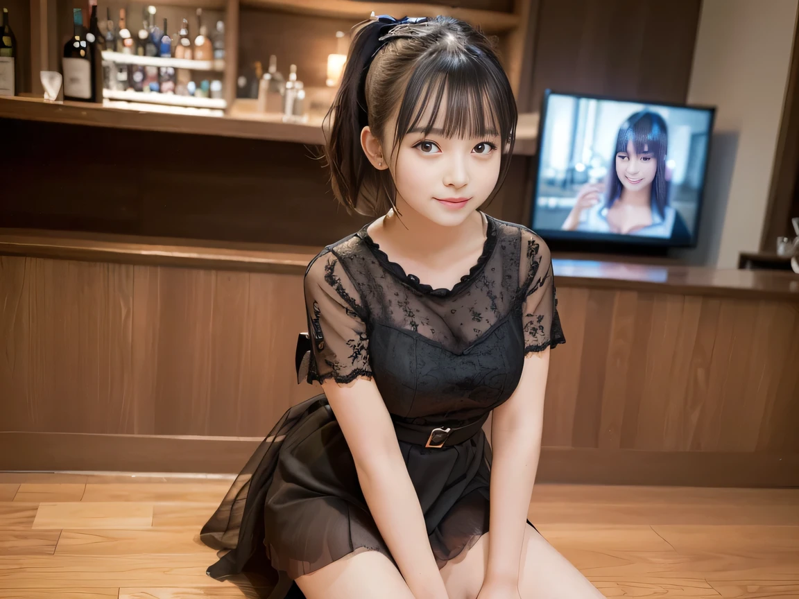 masterpiece、highest quality、cinema、(cute japanese woman、bangs:1.3)、23 years old、1 girl、elegant、black hair、(Switzerland、camisole dress:1.5)