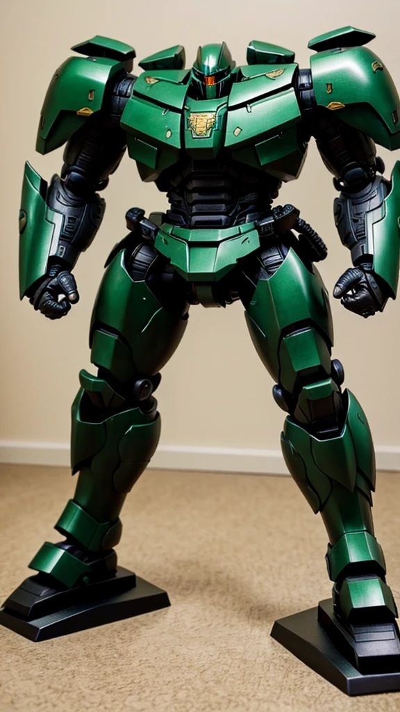Giant, Green and black pacific Rim jaeger, very detailed, with samurai frame