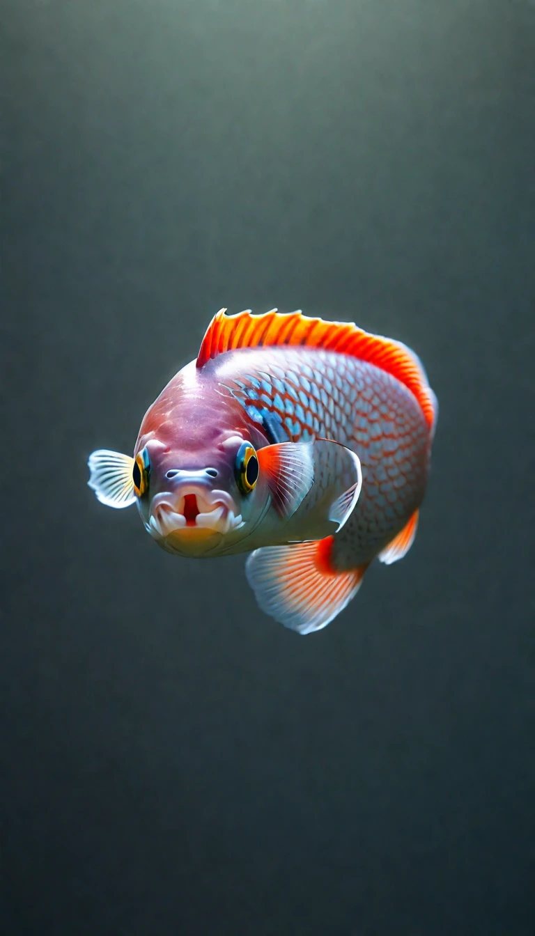 Panorama,河里有一种Mysterious Creatures:Red fish body,Fish head looks like a human face,Mysterious Creatures, shrike, (best quality,4K,8K,High level,masterpiece:1.2),Ultra Detailed,(lifelike,Photo real,Photo real:1.37),Highly detailed animals,Complex patterns,Realistic lighting,Fantasy Creatures