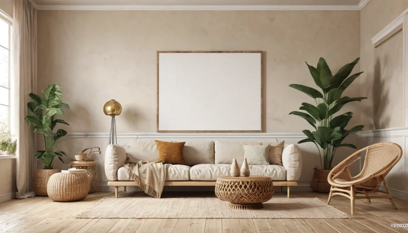 Mock up frame in unisex children room interior background, 3D render,interior, home, furniture, living, luxury, room, decoration, wall, sofa, decor, wooden, indoor, frame, retro, old, style, african, beige, canvas, ethnic, grunge, living room, mid, poster, trend, bouquet, neutral, rustic, art, blank, bohemian, century, concrete, empty, mock, modern, template, dry, lifestyle, nomadic, wicker, background, pampas, chair, light, house, table, 3d render, floor, lamp