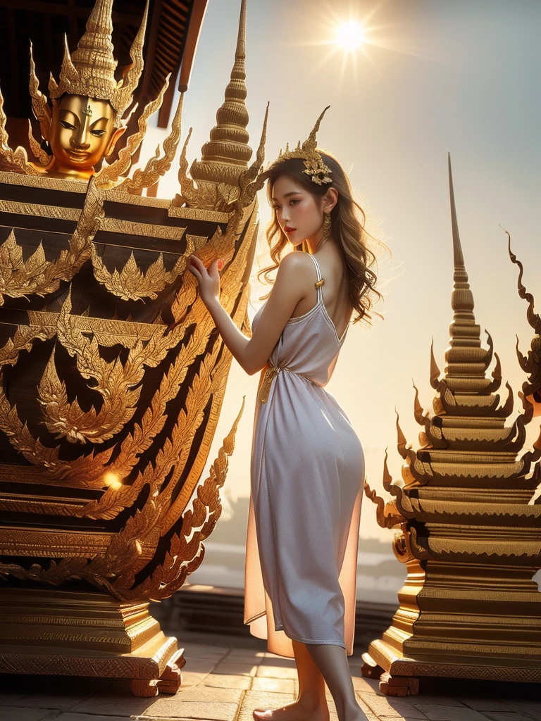 (practical, Photorealistic:1.37), (masterpiece, Highest quality:1.2), (Ultra-high resolution:1.2), (Original photo:1.2), (Clear focus:1.3), (Face Focus:1.2), (Highly detailed CG Unity 8k wallpaper:1.2), (Beautiful Skin: 1.2), (Pale skin:1.3), (Super sharp focus: 1.5), (Super sharp focus:1.5), (Beautiful and clean face:1.3), (非常にDetailed Background, Detailed Background:1.3), Bokeh, Depth of written boundary, rest, Image of a Very Cute and Beautiful Japanese Woman, (bride), business suit, (22 years old:1.1), smileの少女の肖像画, Full body image, from the front, Symmetrical Configuration, (Studio Lighting:1.3), (Cinema Lighting:1.3), (Rear window lighting is backlit:1.3), (surface light:1.3), Light Enveloping Her Entire Body, Looking straight at you, Persistence, Sexy model posing, rest, (Chestnut Half-Hair:1.2), Dark brown eyes, Beautiful Eyes, Princess Eyes, Mahogany Hair, A single hair, bangs, slim, Abdominal muscles, (Huge breasts;1.35), (Willow West:1.15), (Details of a beautiful girl:1.4), (Pure White Elegant and Gorgeous Lace Silk Wedding Dress:1.3), (BaliOcean view背景:1.2), (smile, happiness:1.3), ((Perfect female body)), (Upper body image:1.3), Encircling the head, Perfect Dramatic, Volumetric lighting, Professional majestic oil painting, Glowing Skin, CT Anatomy, Perfect Proportions, 8.Five Really Small, Face Focus, Ultra practical Photo, Extremely clear images, Ultra-high definition images, Bali, Ocean view, Beach, External, ((walking Beach:1.2)),
