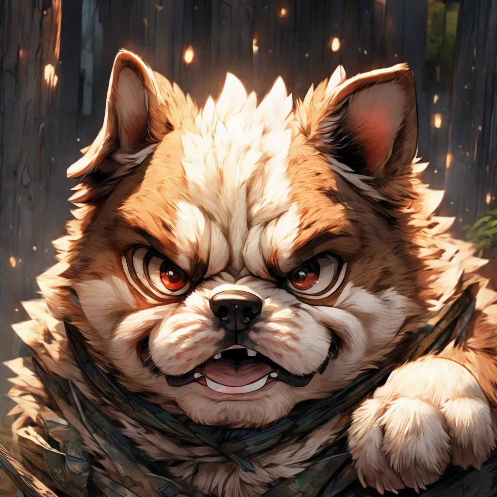 Bulldog Puppy、One animal、Angry face、bark