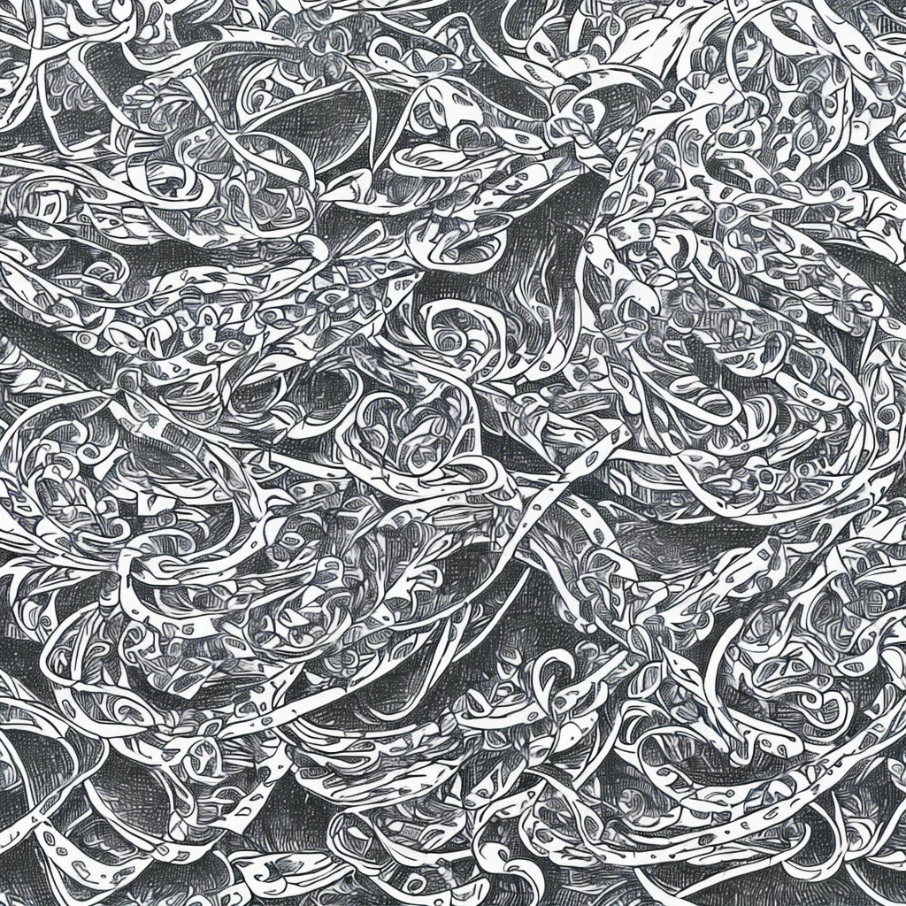 masterpiece、super beautiful、8K、An illustration of a bowknot ribbon drawn in the style of medieval black and white letterpress printing.